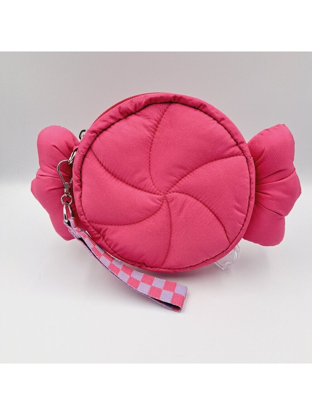 Bath & Body Works Pink Plush Peppermint Christmas Holiday Candy Purse Wristlet